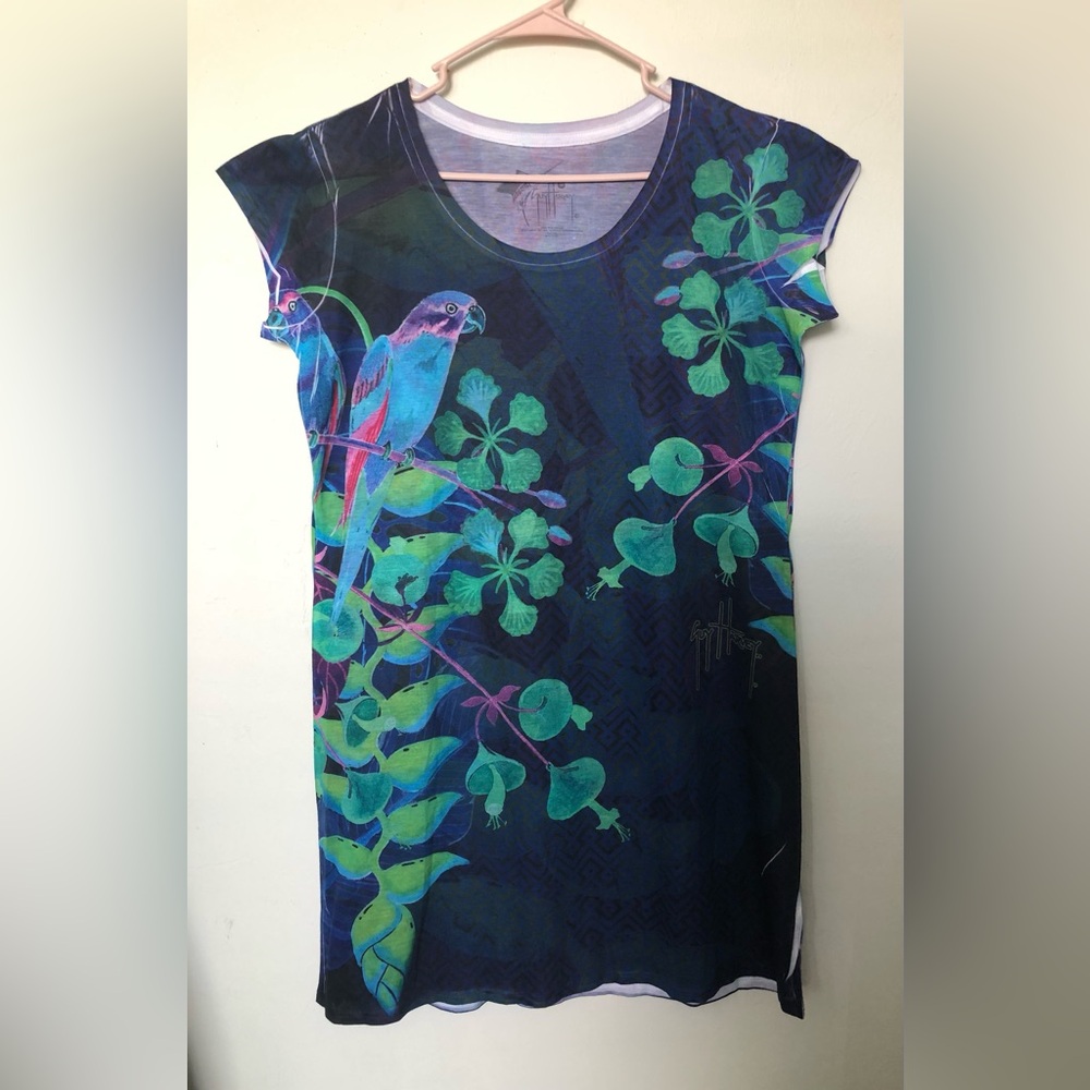 GUY HARVEY T-Shirt Dress Size Medium Marine Wildlife Artist Lightweight NWOT